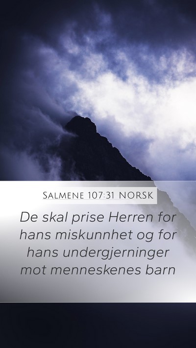 Salmene 107:31 NORSK Bible Verse Image