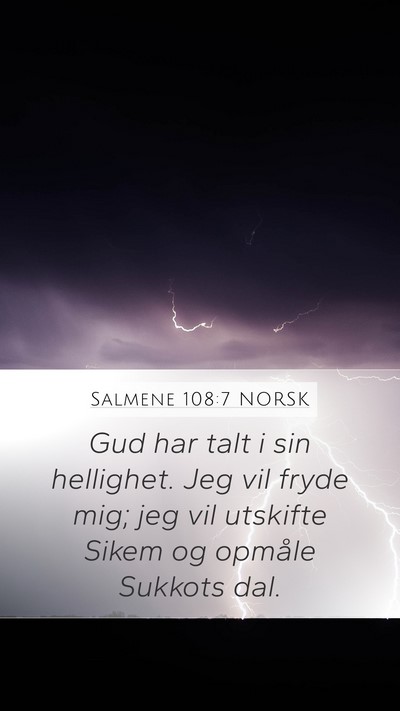 Salmene 108:7 NORSK Bible Verse Image