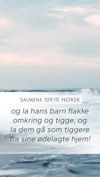 Salmene 109:10 NORSK Bible Verse Image