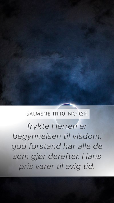 Salmene 111:10 NORSK Bible Verse Image