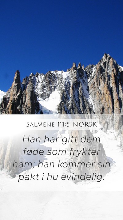 Salmene 111:5 NORSK Bible Verse Image