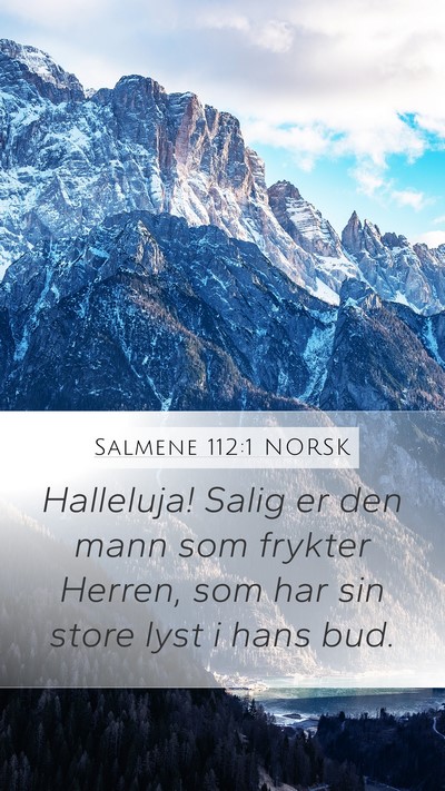 Salmene 112:1 NORSK Bible Verse Image