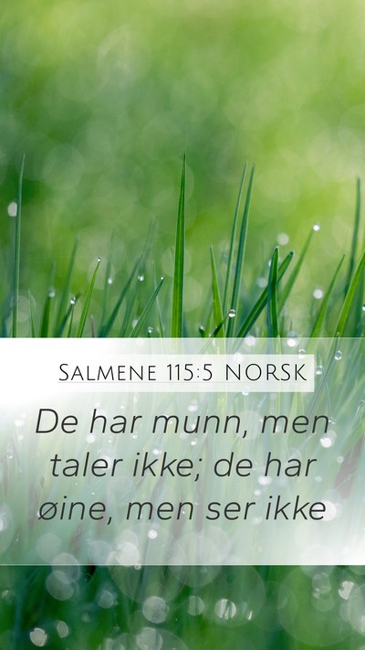 Salmene 115:5 NORSK Bible Verse Image