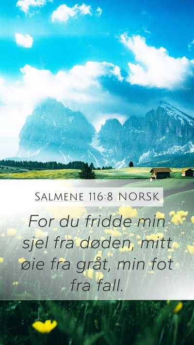 Salmene 116:8 NORSK Bible Verse Image