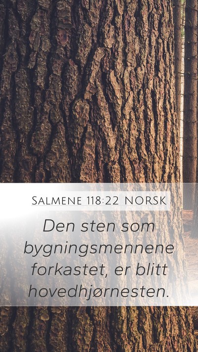 Salmene 118:22 NORSK Bible Verse Image