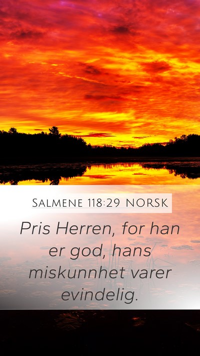 Salmene 118:29 NORSK Bible Verse Image