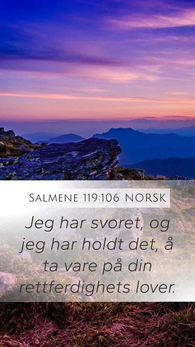 Salmene 119:106 NORSK Bible Verse Image