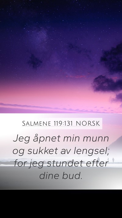 Salmene 119:131 NORSK Bible Verse Image
