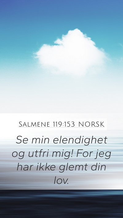 Salmene 119:153 NORSK Bible Verse Image