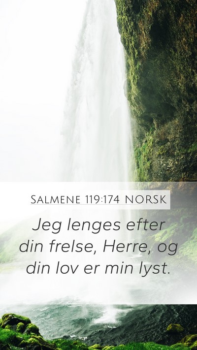 Salmene 119:174 NORSK Bible Verse Image