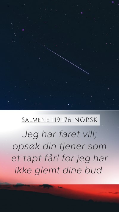 Salmene 119:176 NORSK Bible Verse Image