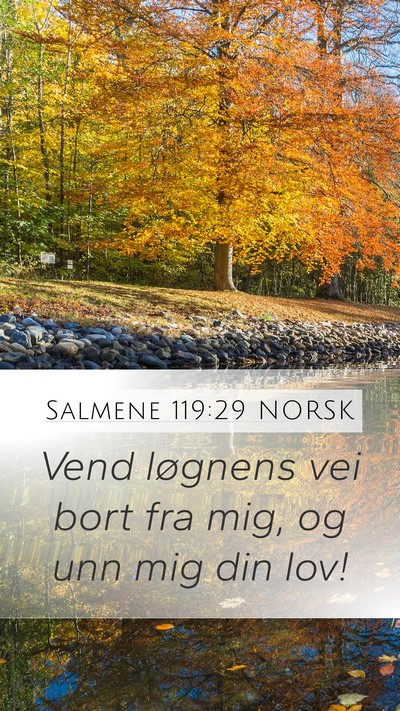 Salmene 119:29 NORSK Bible Verse Image