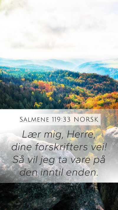 Salmene 119:33 NORSK Bible Verse Image