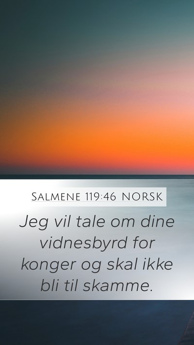 Salmene 119:46 NORSK Bible Verse Image