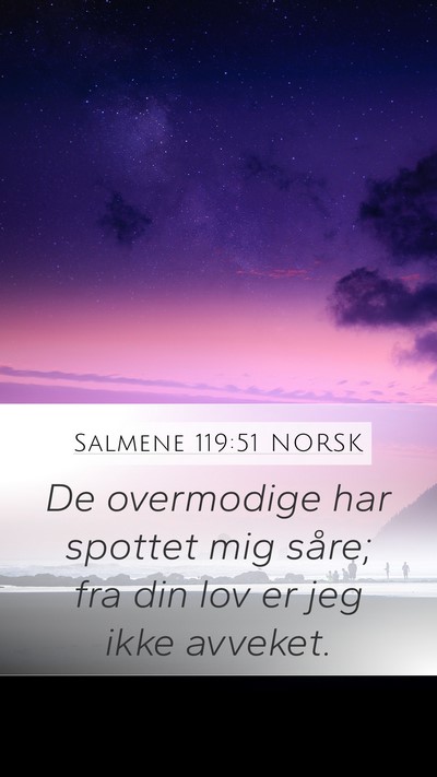 Salmene 119:51 NORSK Bible Verse Image