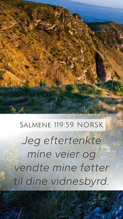 Salmene 119:59 NORSK Bible Verse Image