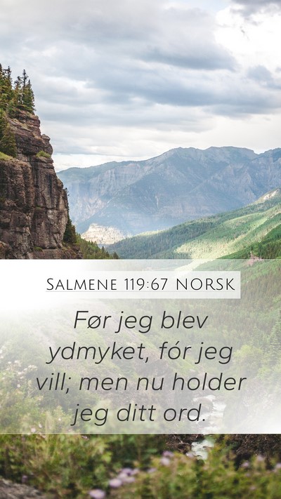 Salmene 119:67 NORSK Bible Verse Image