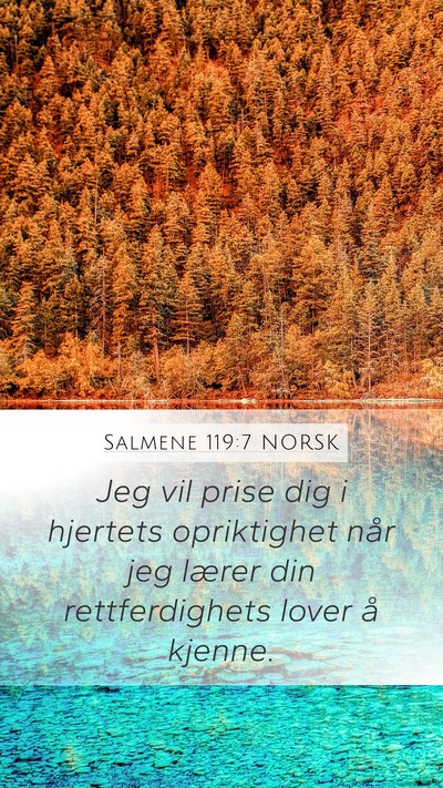 Salmene 119:7 NORSK Bible Verse Image