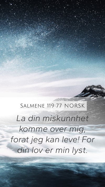 Salmene 119:77 NORSK Bible Verse Image