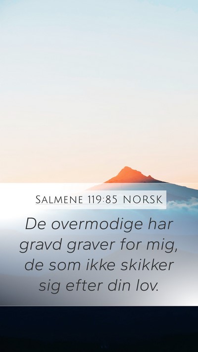Salmene 119:85 NORSK Bible Verse Image