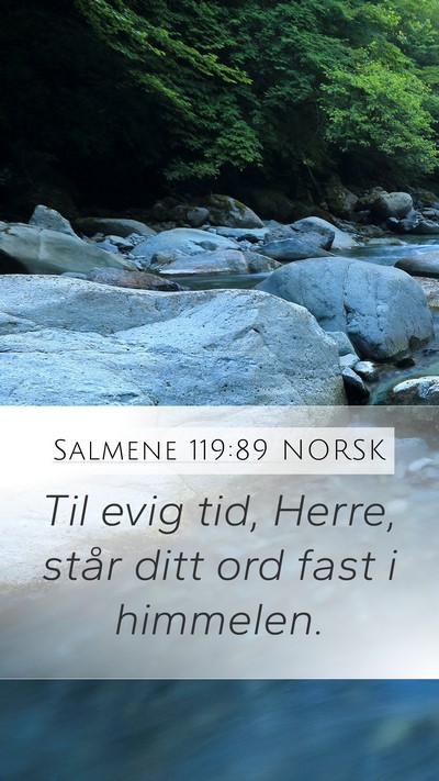Salmene 119:89 NORSK Bible Verse Image