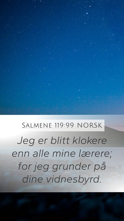 Salmene 119:99 NORSK Bible Verse Image