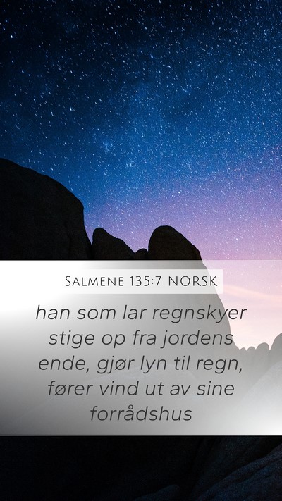Salmene 135:7 NORSK Bible Verse Image