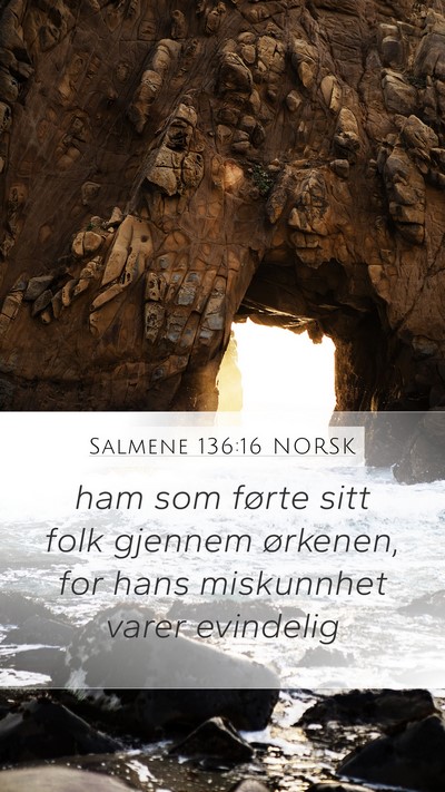 Salmene 136:16 NORSK Bible Verse Image