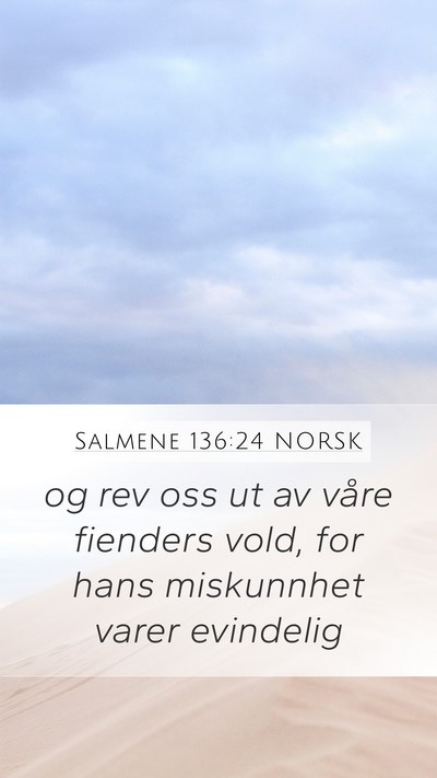 Salmene 136:24 NORSK Bible Verse Image