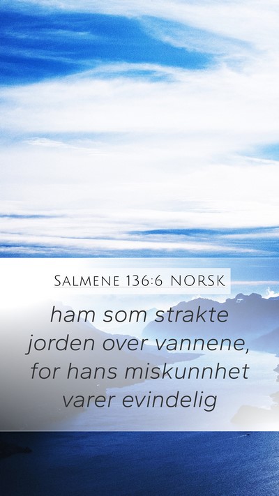 Salmene 136:6 NORSK Bible Verse Image