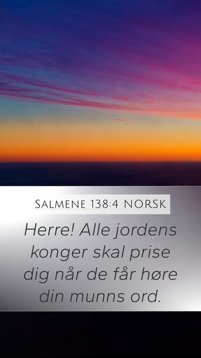 Salmene 138:4 NORSK Bible Verse Image