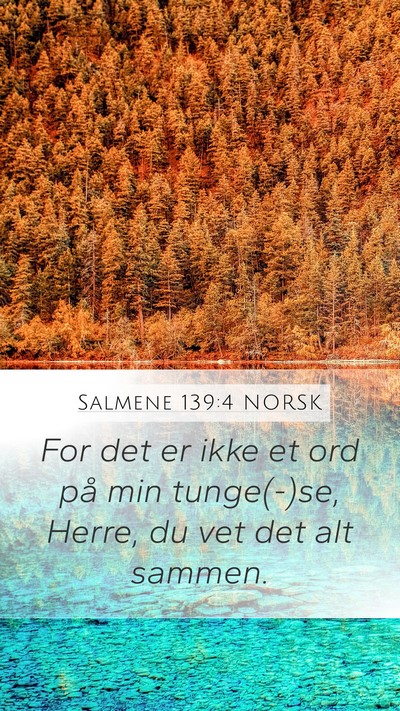 Salmene 139:4 NORSK Bible Verse Image