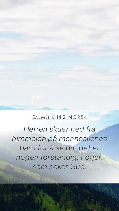 Salmene 14:2 NORSK Bible Verse Image