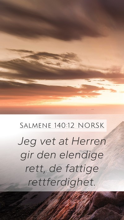 Salmene 140:12 NORSK Bible Verse Image