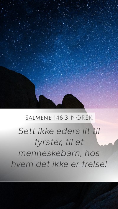 Salmene 146:3 NORSK Bible Verse Image