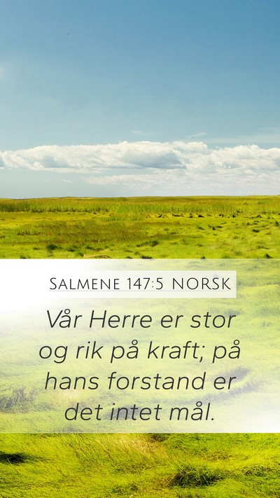 Salmene 147:5 NORSK Bible Verse Image