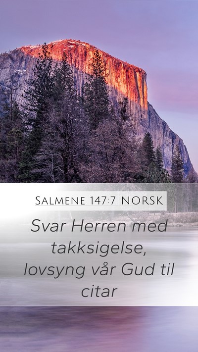 Salmene 147:7 NORSK Bible Verse Image