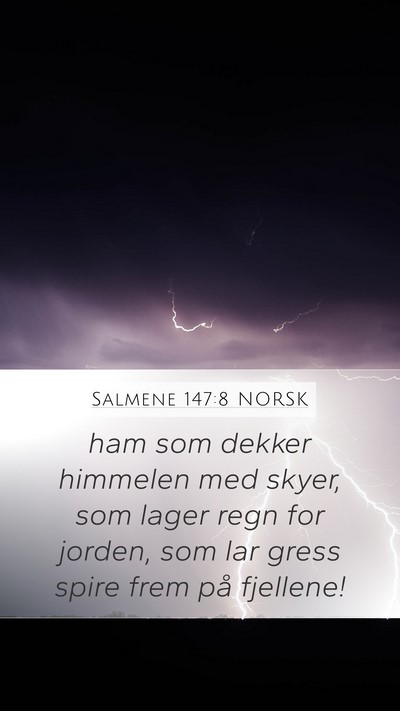 Salmene 147:8 NORSK Bible Verse Image