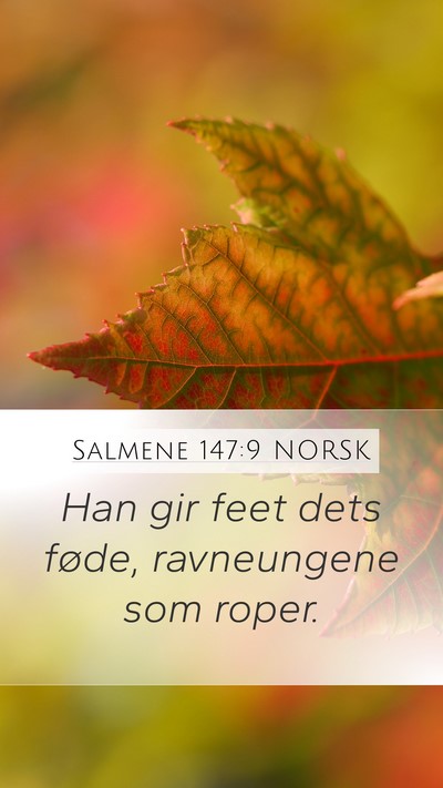 Salmene 147:9 NORSK Bible Verse Image