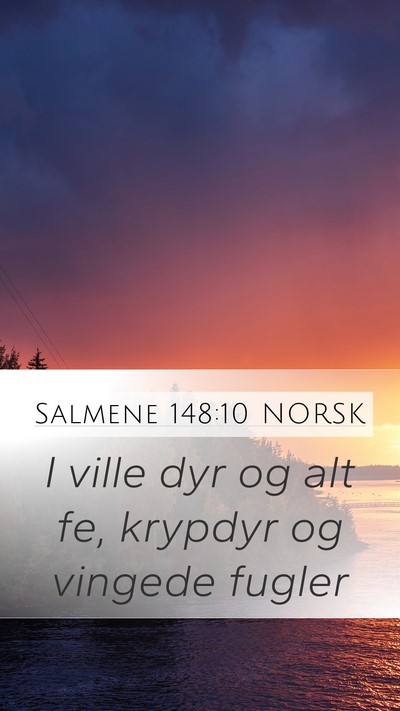 Salmene 148:10 NORSK Bible Verse Image