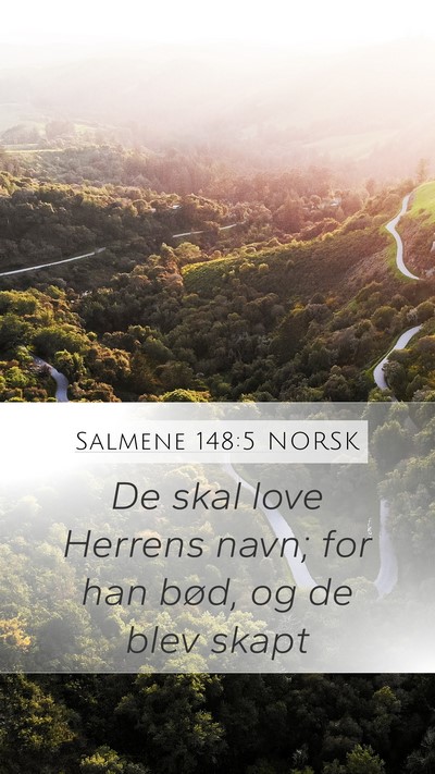 Salmene 148:5 NORSK Bible Verse Image