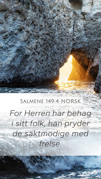Salmene 149:4 NORSK Bible Verse Image