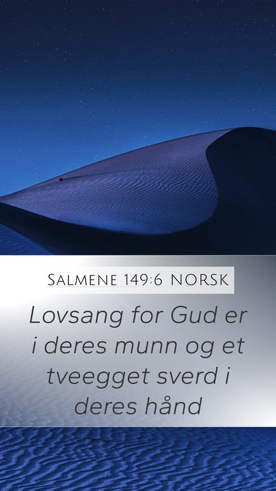 Salmene 149:6 NORSK Bible Verse Image
