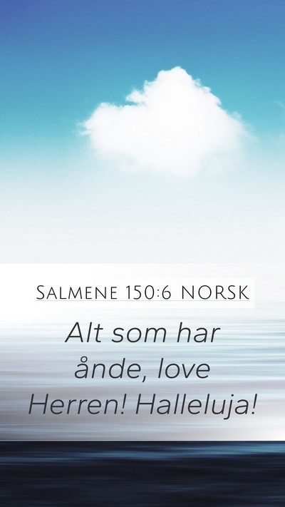 Salmene 150:6 NORSK Bible Verse Image
