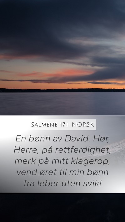 Salmene 17:1 NORSK Bible Verse Image