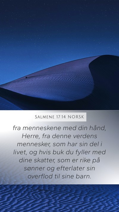 Salmene 17:14 NORSK Bible Verse Image
