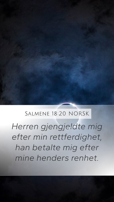 Salmene 18:20 NORSK Bible Verse Image