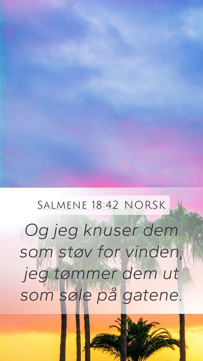 Salmene 18:42 NORSK Bible Verse Image