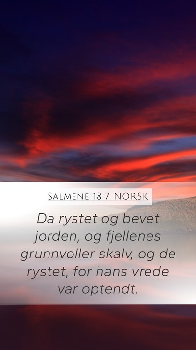 Salmene 18:7 NORSK Bible Verse Image