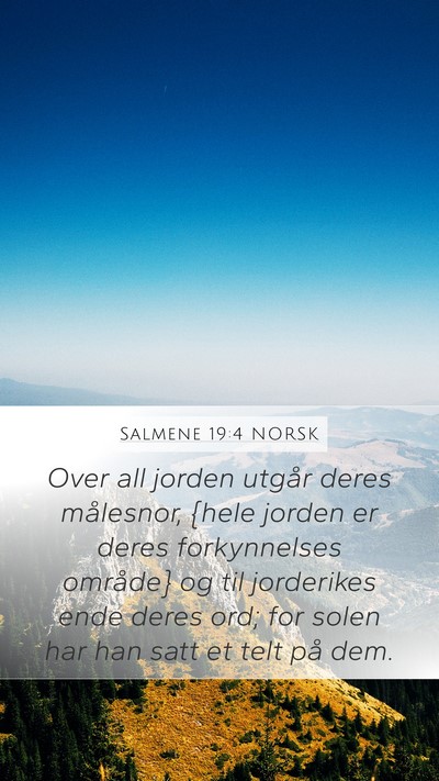 Salmene 19:4 NORSK Bible Verse Image